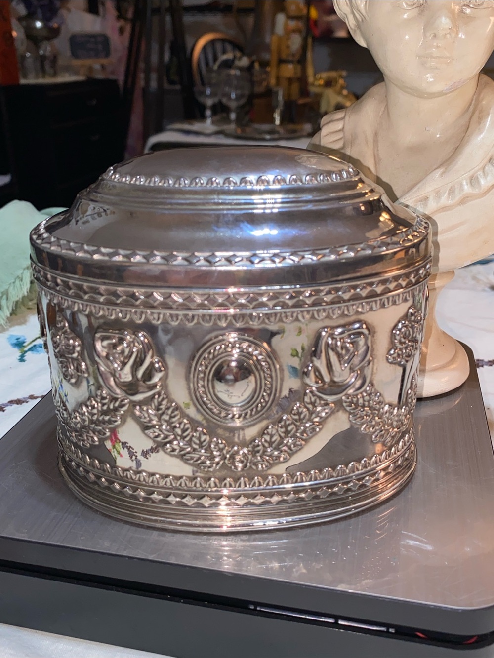 Vintage Jewelry Trinket Casket Box Victorian Style 5”